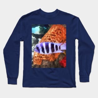 Fish - Striped Tropical Fish Frontosa Long Sleeve T-Shirt